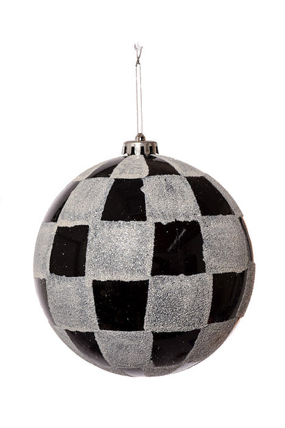 6" Ornament Ball Black/White Box/3