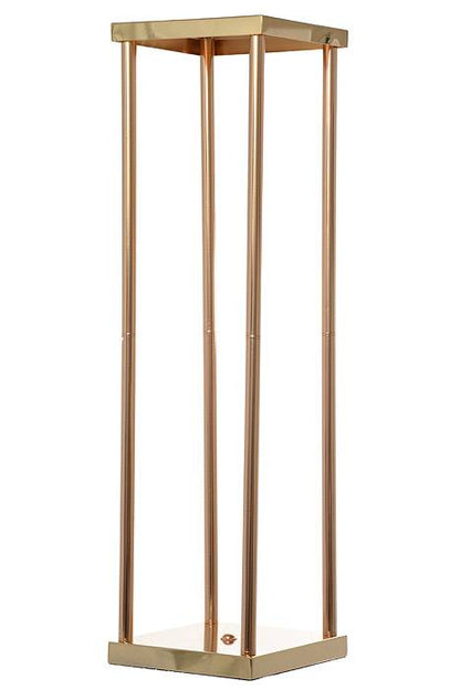 36&quot; x 10&quot; Metal Pillar Stand Gold