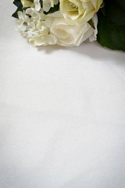 108" Round Polyester Table Cover White