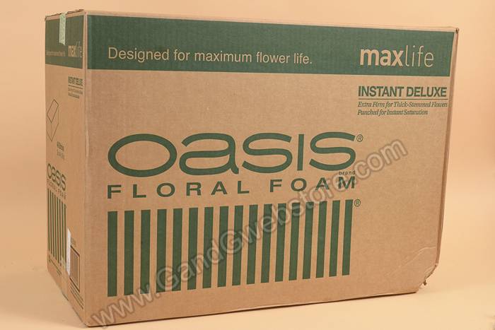 3" X 4" X 9" Instant Deluxe Oasis Floral Foam Green Cs/48