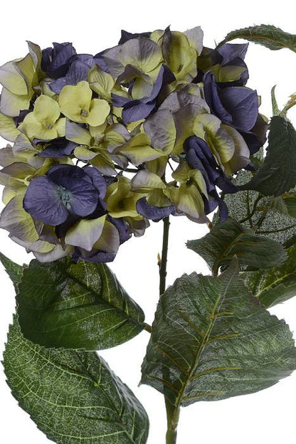 34" Silk Hydrangea Spray Purple/green