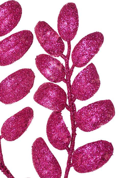 22" Honey Locus Glittered Spray Fuchsia