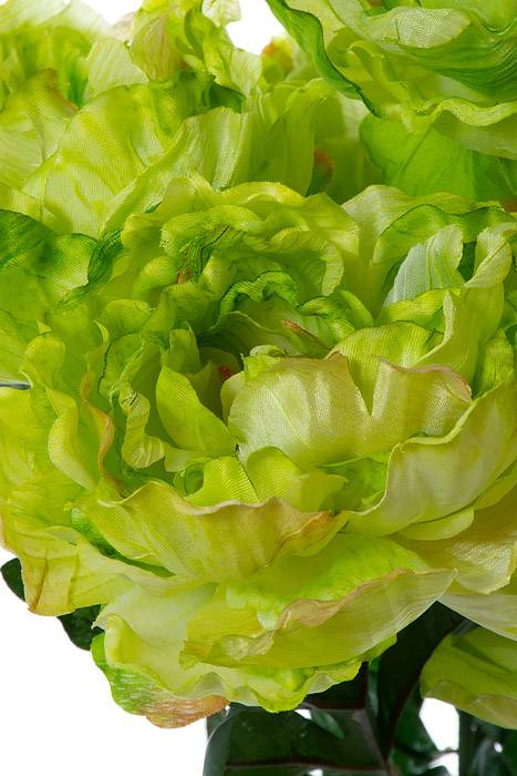 22" Silk Peony Bush Green