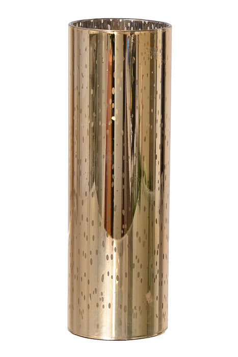 2 x 5" Mercury Glass Candle Mercury Gold