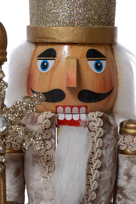15" Wooden Nutcracker Champagne