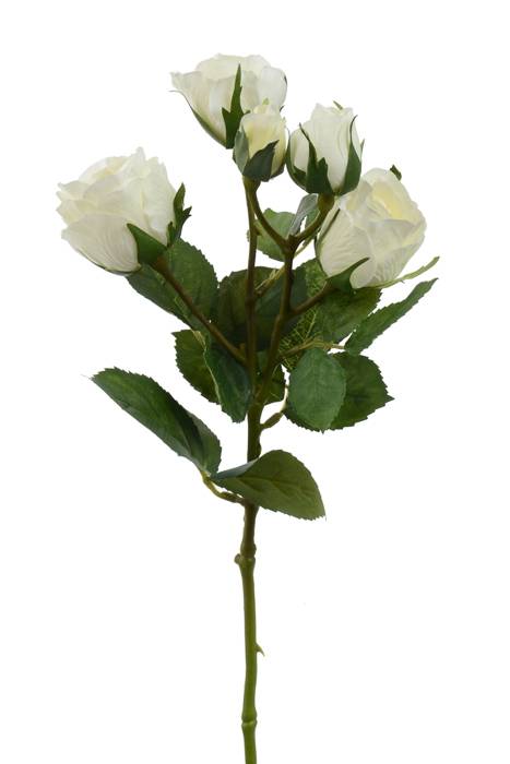 15" Rose Spray White