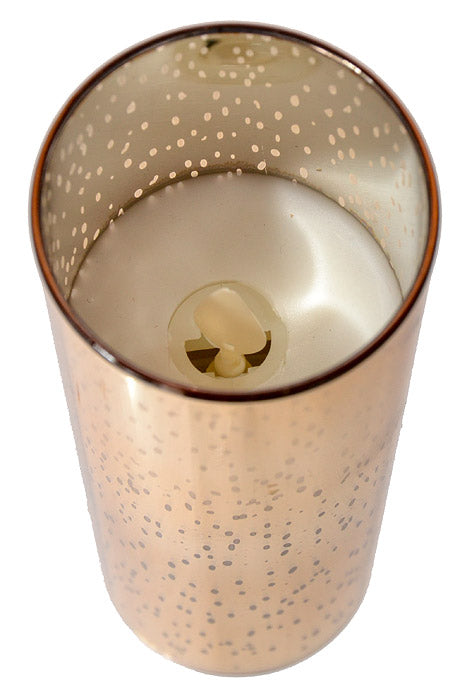 2 x 5" Mercury Glass Candle Mercury Gold