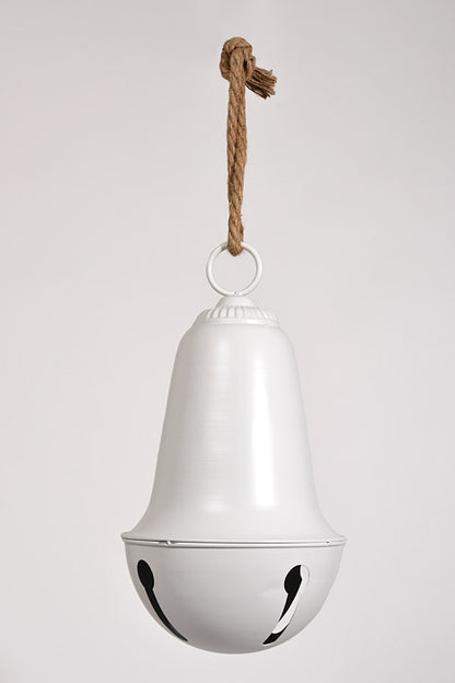 17" Metal Jingle Bell Ornament White