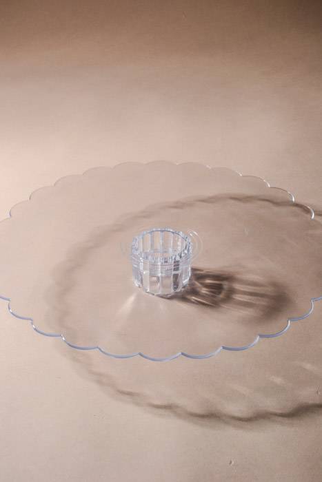 12" Plastic Plate Clear Pkg/6