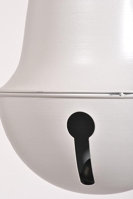 17" Metal Jingle Bell Ornament White