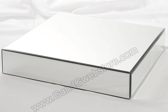 24" X 24" X 4" Glass Mirror Stand Box