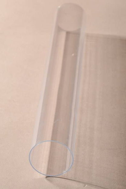 12" Plastic Tube Clear Pkg/6