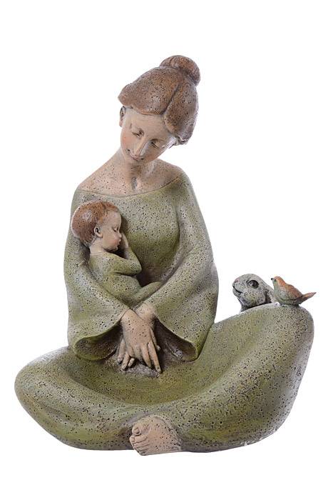 12.25" Mother With Child Bird Feeder