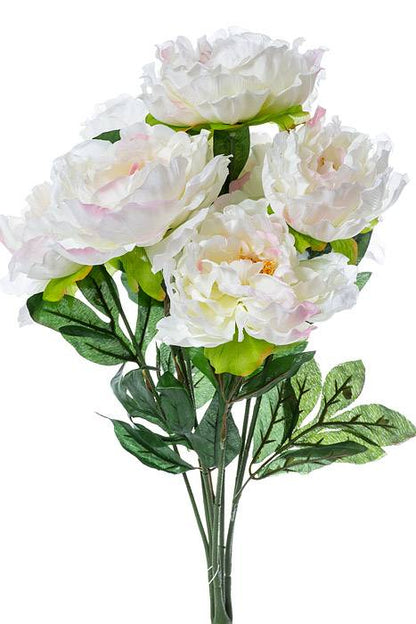 22" Silk Peony Bush Cream