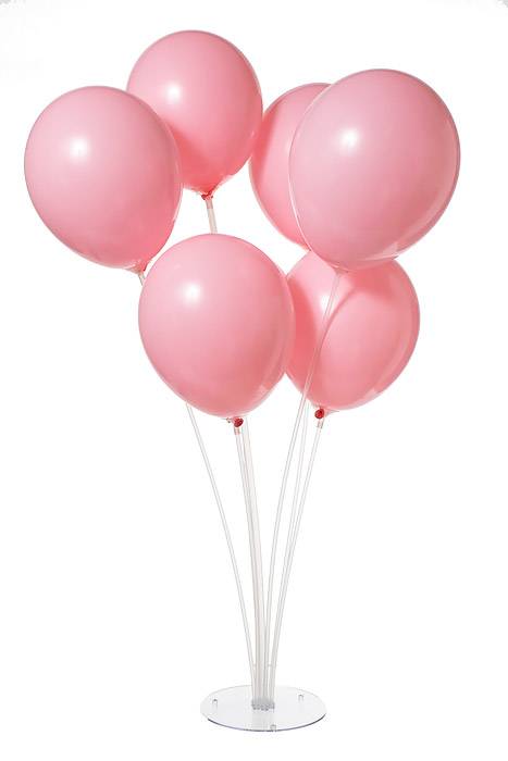 Table Balloon Stand W/sticks &amp; Cups X7 Clear