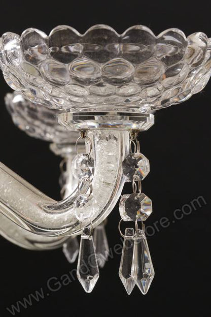 28.5" Crystal 5-lite Candelabrum W/beads Clear