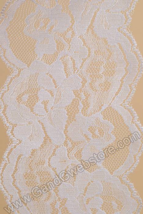 4" X 10yds Lace Ribbon White