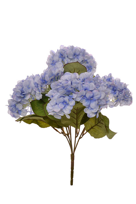 14" Silk Hydrangea Bush Delphinium Blue