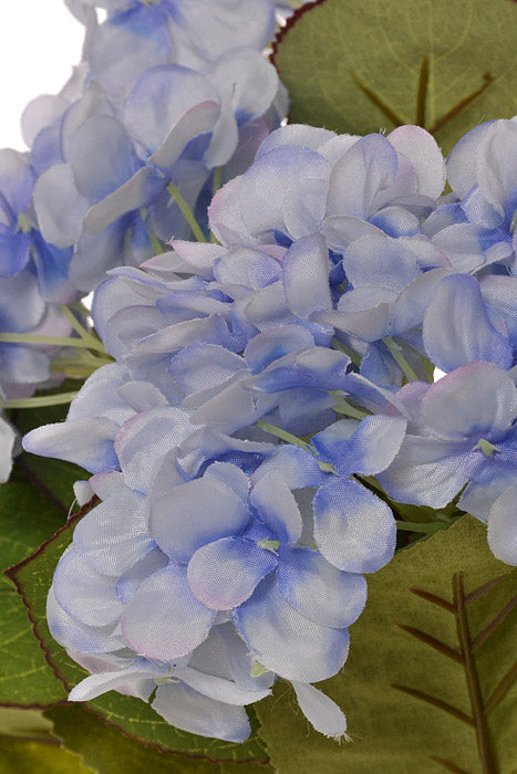 14" Silk Hydrangea Bush Delphinium Blue