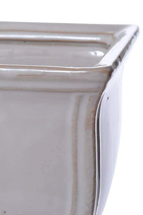 4" X 4.5" Square Classic Pedestal Poetry White