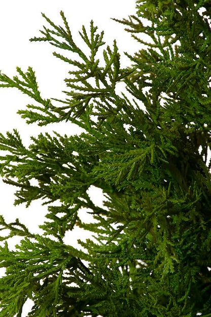 46" Galvanize Potted Standard Cedar Tree Natural/green