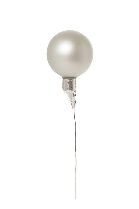 40mm Matte Glass Ball Silver Pkg/48