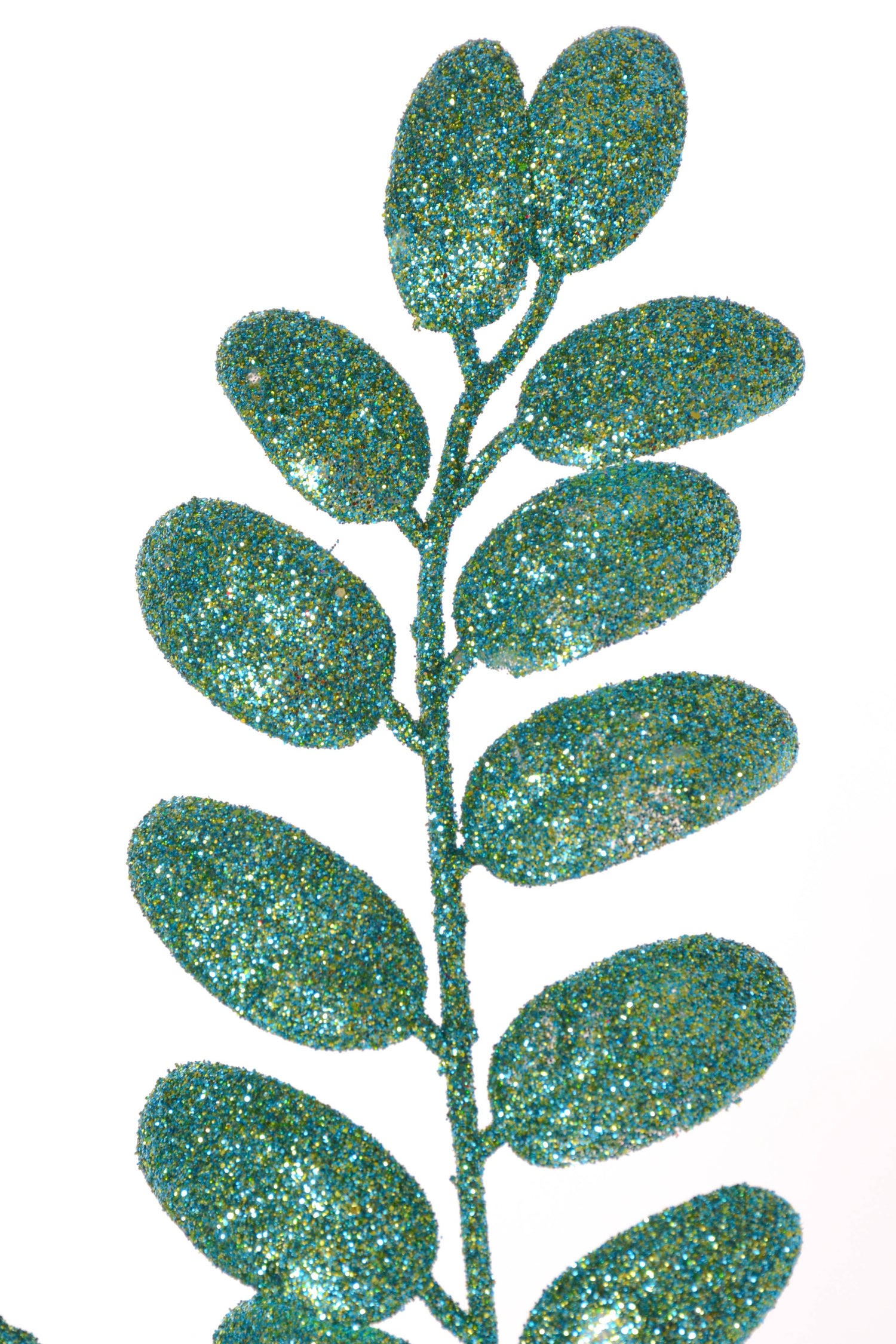 22" Honey Locus Glittered Spray Glacier Blue