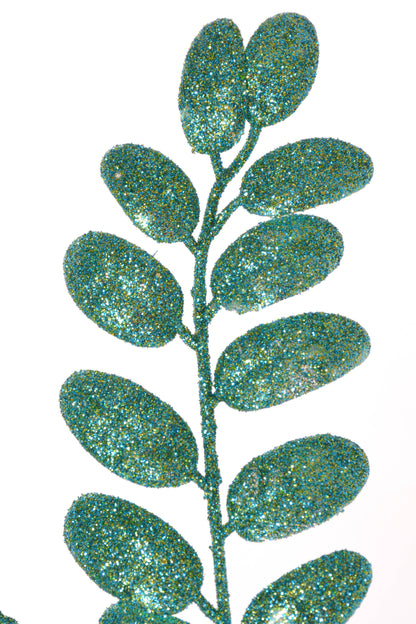 22" Honey Locus Glittered Spray Glacier Blue