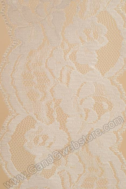 4" X 10yds Lace Ribbon Ivory