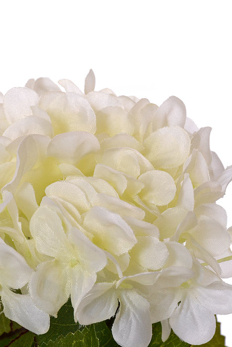 14" Silk Hydrangea Bush Cream