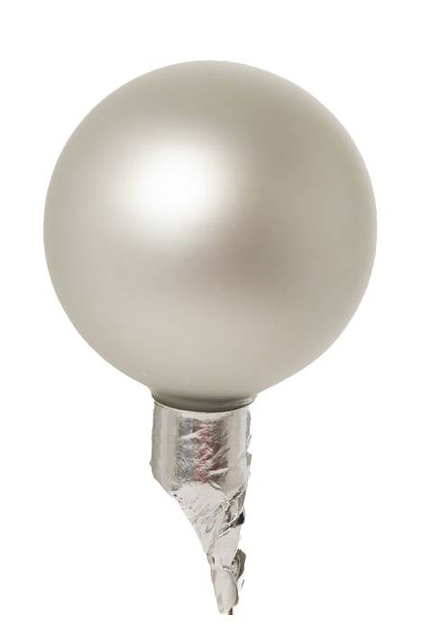 40mm Matte Glass Ball Silver Pkg/48