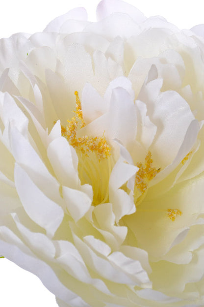 13" Silk Peony Spray Ivory