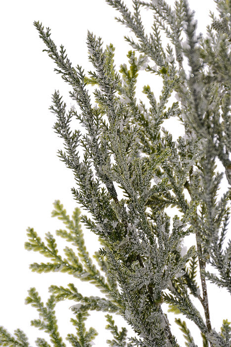 17" Frosted Mixed Green Bush Natural Frosted Green