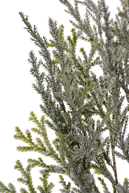 17" Frosted Mixed Green Bush Natural Frosted Green