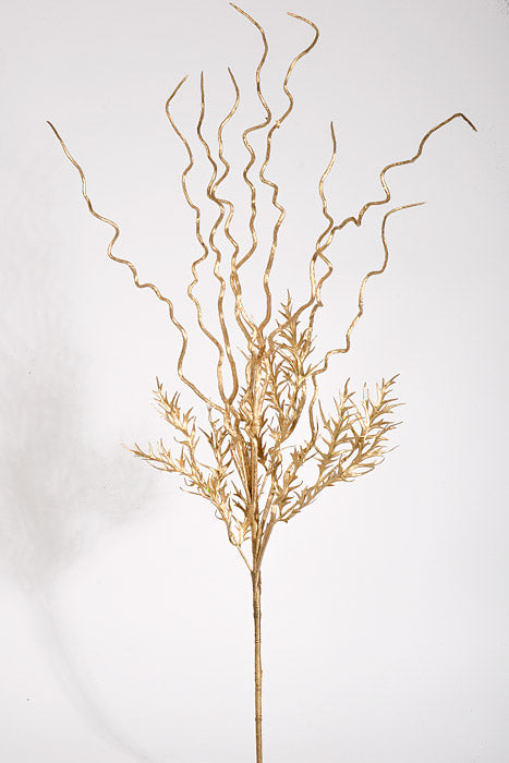 38" Christmas Willow Spray Gold