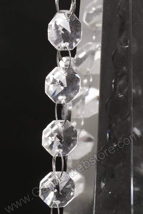 32" Crystal 5-lite Candelabrum W/beads Clear