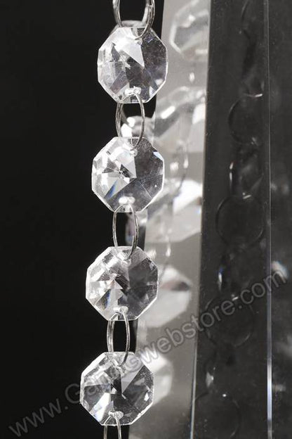 32" Crystal 5-lite Candelabrum W/beads Clear