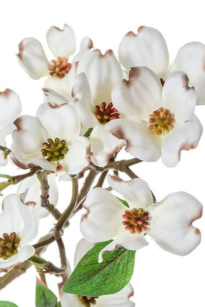 50" Silk Dogwood Branch Spray White