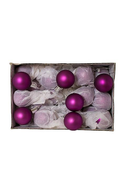 40mm Matte Glass Ball Purple Pkg/48