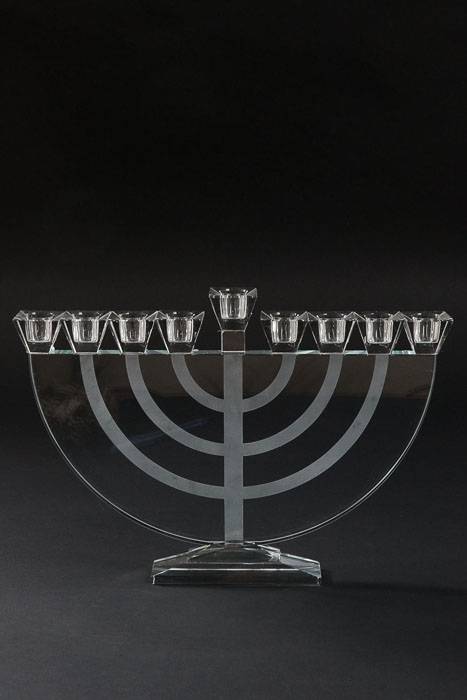 14.5" X 10" Crystal 9-lite Candle Holder Clear