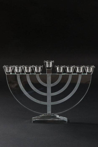 14.5" X 10" Crystal 9-lite Candle Holder Clear