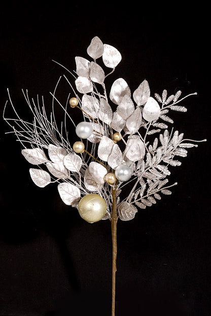 20" Metallic Ball Leaf Pick Champagne