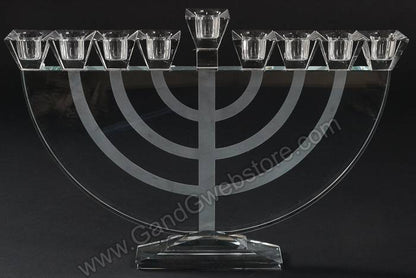 14.5" X 10" Crystal 9-lite Candle Holder Clear