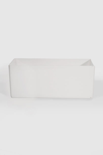 4.5" X 10" X 4" Rectangular Vase White