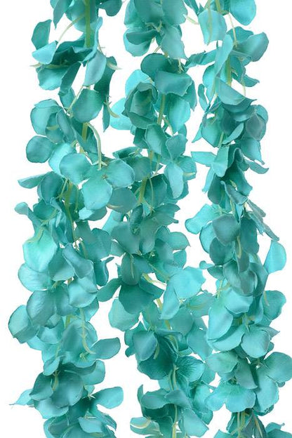 78" Hydrangeas Garland Aqua Pkg/3