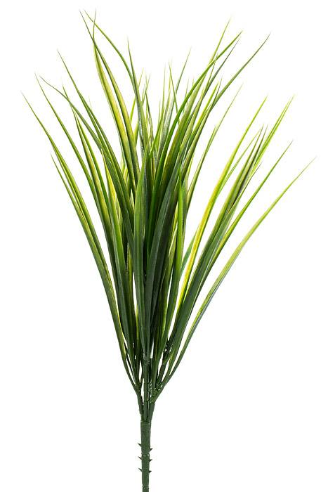 18&quot; Plastic Grass Bush Green