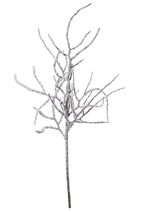 33" Snow Plastic Twig Tree Branch Brown/Snow