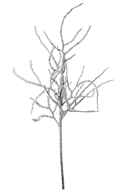 33" Snow Plastic Twig Tree Branch Brown/Snow