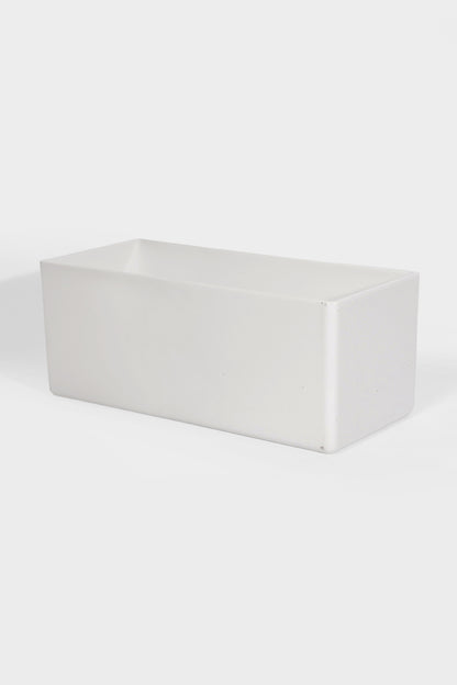 4.5" X 10" X 4" Rectangular Vase White