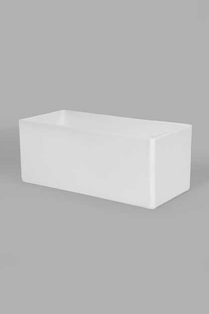 4.5" X 12" X 4" Rectangular Vases White